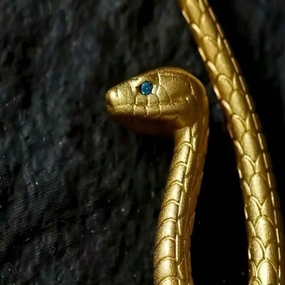 Python Snake Shaped Dramatic Ear Hooks Earrings - Picture 2 of 9